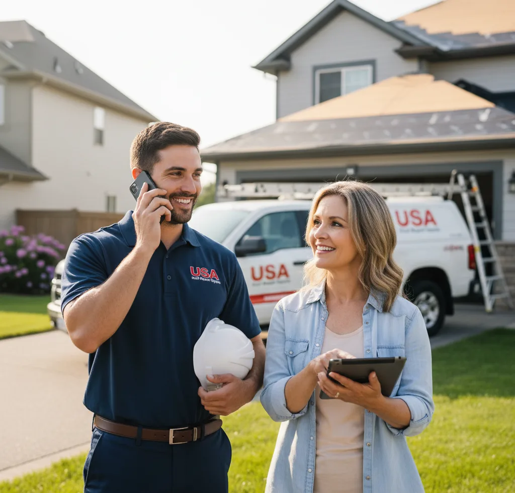 USA Roof Repair Experts customer support in Young America